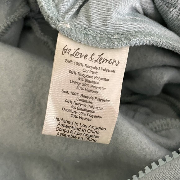 For Love And Lemons Sweatsuit XL Josie Jumpsuit One Piece Blue Long Sleeve - Picture 7 of 7